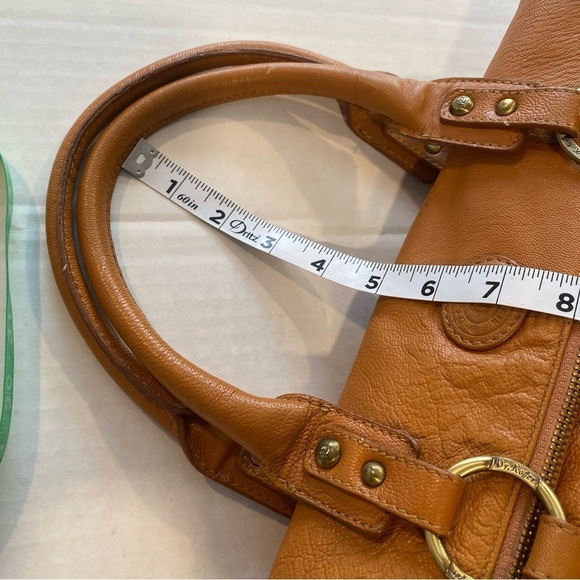 Dr. Koffer Tan Leather Satchel Structured Design Double Handles w/ Coin Purse - Picture 13 of 16